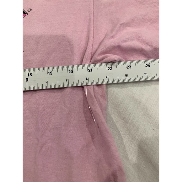ACDC Pink Graphic Tee Fly Raw Cut Hem Size L/XL new - Picture 9 of 10